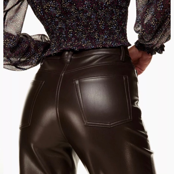 NWT - Aritzia Melina Vegan Leather Pant - Picture 2 of 9